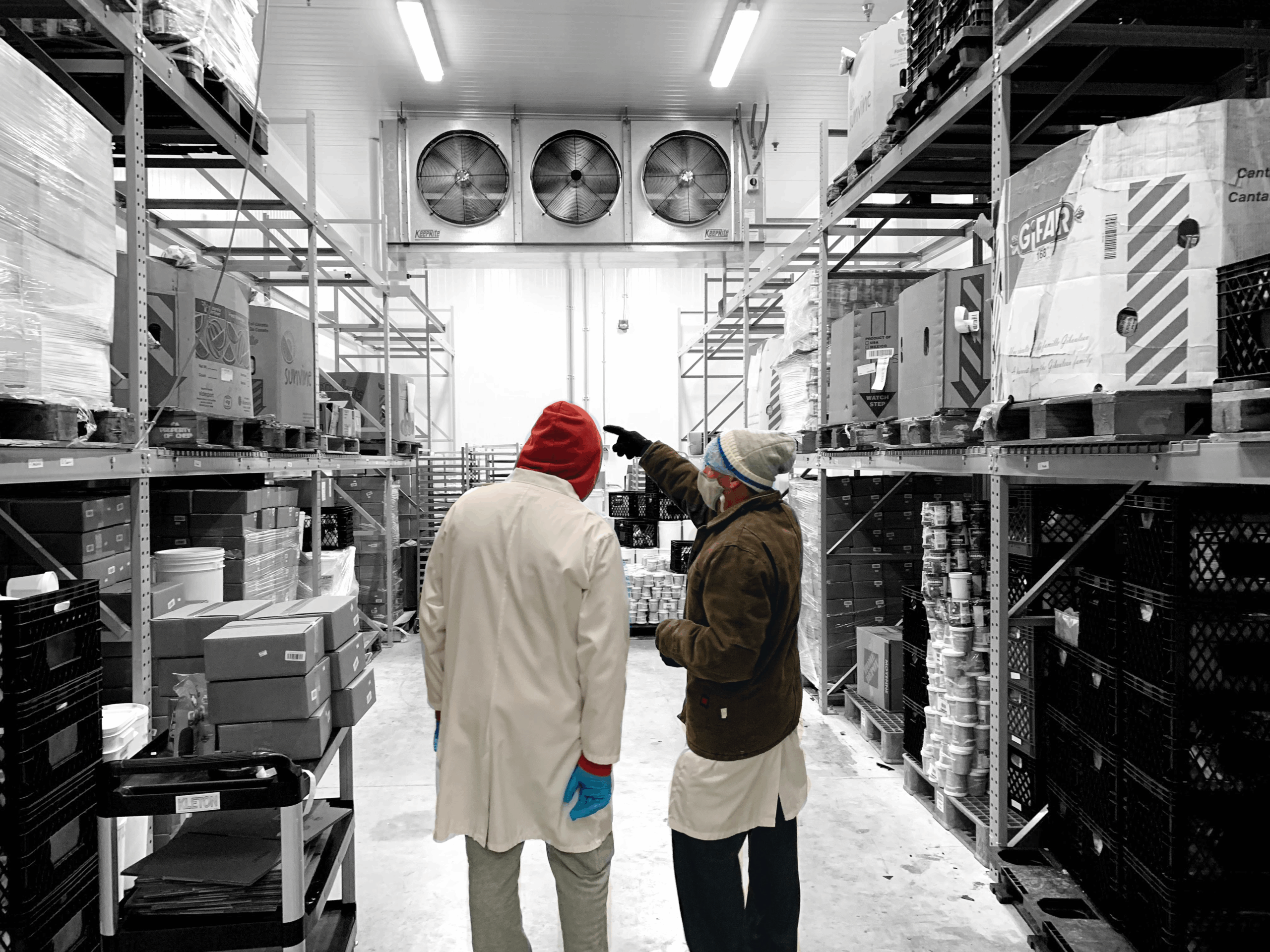 Two OAFVC staff members standing in the facility.
